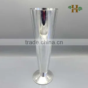 Mouthblown Glasswares Factory Silver Trumpet Vase thumbnail-2