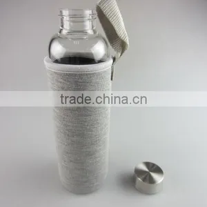 Wholesale Glass Sport Watter Bottle With Knitted Jacket in Stock thumbnail-4