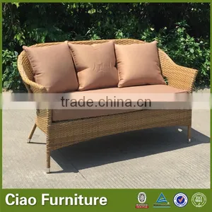 1+1+2 Yellow Rattan Sitting Sofa Chair Outdoor Sofa Set thumbnail-2