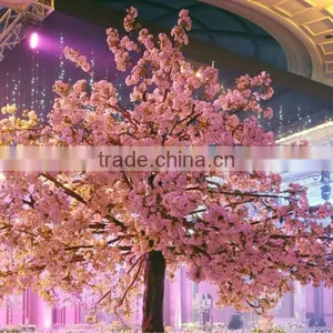 Vertical Garden Huge Indoor Plastic Artificial Plant 118inchs Tall Pink Cherry Blossom Leaf Trees Ers10 0930 thumbnail-1