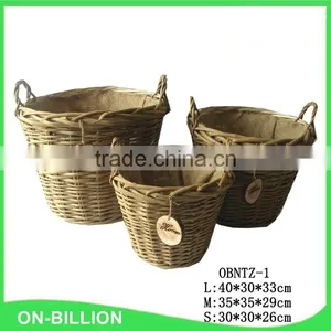 Set of 3 Woven Willow Garden Baskets thumbnail-1
