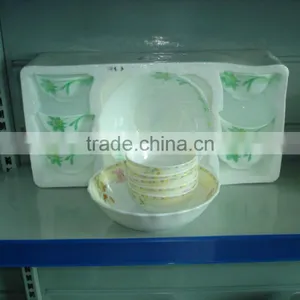 7pcs Heat Resistant Opal Glass Dinner Set thumbnail-1