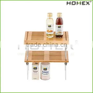 Bamboo Steel Stackable Kitchen Storage Shelf Homex-BSCI thumbnail-1
