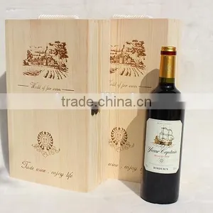 Single-deck Six Pine Wine Bottle Storage Box thumbnail-5