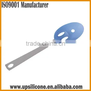 Silicone Draining Spoon With Stainless Steel Handle thumbnail-5