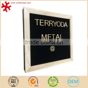 Changeable Letter Menu Board With Oak Frame, Black Felt, 10X10 Inches thumbnail-1