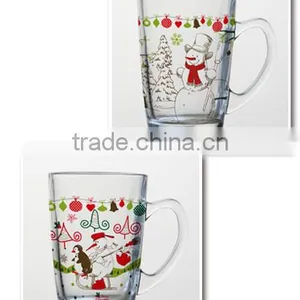 8oz 10oz 12oz Christmas Drinking Glass Mug Water Glass Cup Set thumbnail-4