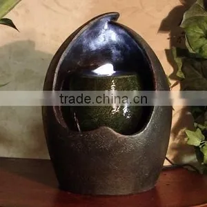 Abstract Tabletop Fountain With LED Light thumbnail-1