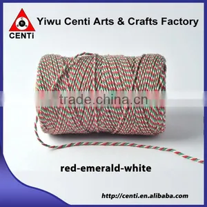 Quality Red Green and White Tri Coloured Original Cotton Bakers Twine for Welsh Dragon thumbnail-1