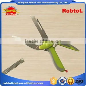 7 in 1 Kitchen Clever Scissors Shears Multi Function Clever Cutter Food Choppers Smart Knife Board Vegetable Slicer thumbnail-6