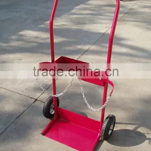 Industrial Heavy Duty Steel Double Oxygen Gas Drum Cylinder Trolley Cart thumbnail-1