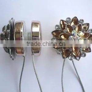 2014 New Design Magnetic Curtain Tiebacks With Ornament thumbnail-1