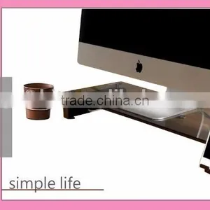 Monitor PC Stand With USB Hubs & Plug, Glass Compute Monitor Stand thumbnail-1