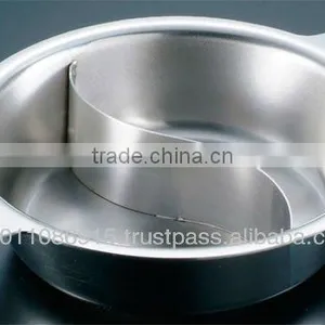 Chiri Nabe Cooking Stainless Steel Pot With Partition (2 Conpartment) Induction Cooker Available thumbnail-1