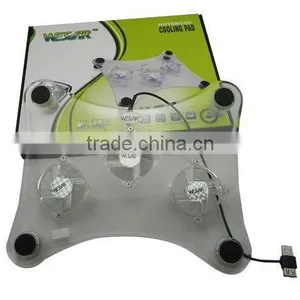 Notebook Cooling Pad 3 Fans With Led Lights thumbnail-1