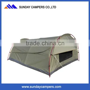 Hot Selling Canvas Fabric Swag Tent Camping Tent With Inflatable Mattress thumbnail-1