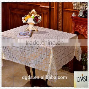 China Factory PVC Lace Newest Design Tablecloth in Rolling 137x20meter for Egypt Market thumbnail-1