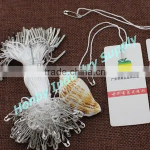 Customized White Hang Tag String With Safety Pin thumbnail-2