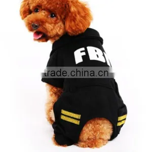 Dog Clothes Dog Police Coat Pet Dog Apparel With FBI thumbnail-3