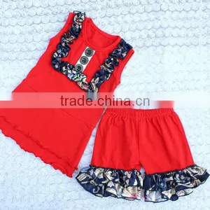 Wholesale Cotton Frock Suits For Baby Girl With Button Decoration thumbnail-1