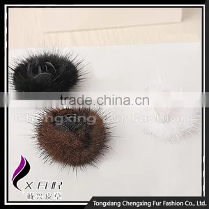 CX-A-25B Fashion Popular Genuine Mink Fur Flower Coat Brooch Pin thumbnail-1