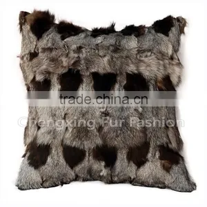 CX-D-06A Cute Fancy 2016 Fashion Design Real Fox Fur Pillow Case thumbnail-1