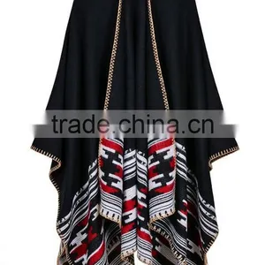 2017 New Western Wind Women Scarf Hand-sewn Twill Jacquard Imitated Cashmere Material Printed Women Cloak thumbnail-5