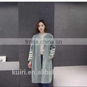 Luxury Thick 100% Genuine Sheep Leather Jacket Women Real Fur Leather Coat Natural Merino Sheep Fur Overcoat thumbnail-3