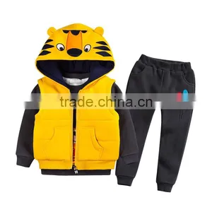 Wholesale Manufacture Children Kids Clothing Girls 3 Pieces Winter Clothes Sets thumbnail-1
