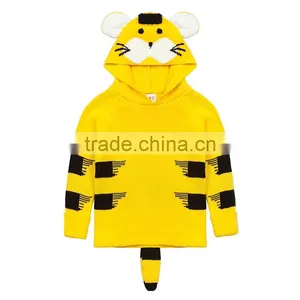 S17689A Autumn Baby Girl Cartoon Tiger Jacquard Cotton Sweater thumbnail-4