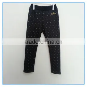 OEM Children Girls Winter Leggings, Children Fashion Winter Pants Plain Pants, Elastic Waist Leggings thumbnail-4