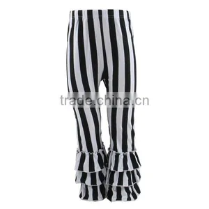 2017 Children Striped Boutique Kids Clothing Ruffle Pants Girls Leggings Wholesale thumbnail-3