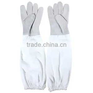 Hot Sale High Quality Protective Bee Keeping Jacket Veil Suit Smock Equipment+1 Pair Beekeeping Long Sleeve Gloves thumbnail-4