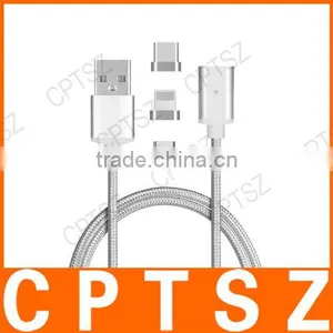 Two In One Mobile Phone Woven Magnetic Suction Data Iine Android Charging Data Cable thumbnail-1