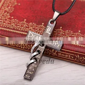 Japanese Anime Death Note L Cross Pendants Death Note Necklace Wholesale Fashion Jewelry thumbnail-3