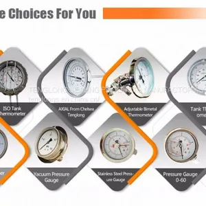 OEM Design Bottom Acetylene & Oxygen Pressure Gauge Mild Steel Bimetal Thermometer thumbnail-4