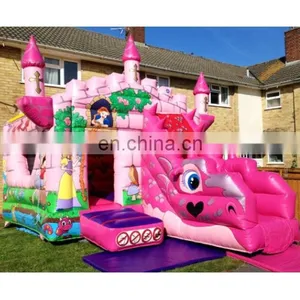 HI Pink Fairy Tale World Commercial Inflatable Jumping Castle for Baby Girl thumbnail-1