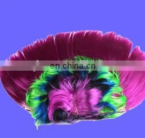 Hallowmas Masquerade Punk Mohawk Mohican Hairstyle Cockscomb Hair Wig in Purple thumbnail-2