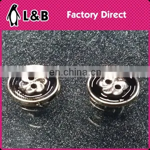 Popular Plastic Plating Button Point Oil Concave Flower Buntton thumbnail-2