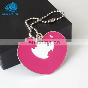 Promotion Key Ring Cheap Custom Made Logo Heart-shaped Metal Keychain Manufacturers thumbnail-1