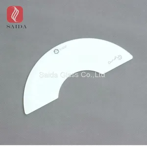 Custom Sector Shape White Printed Tempered Glass Panel for Home Appliance Parts thumbnail-2