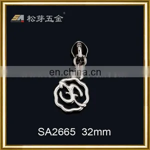 Metal Zipper Puller Custom Metal Zipper Pulls Hollow Out Zipper Slider for Bags thumbnail-2