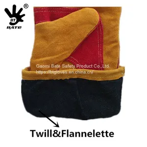 Reinforced Thumb and Plam Cow Split Leather Welding Gloves thumbnail-3