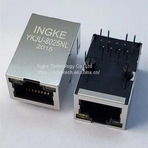 47F1205BGYDNW2NL 1 Port Through Hole 100 Base-TX RJ45 Magnetic Jack Connectors thumbnail-1