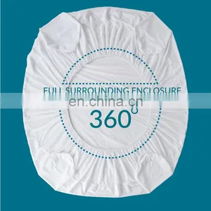 100% Polyester 39x75+15 Plain Water Proof Bed Protector Mattress Cover thumbnail-6