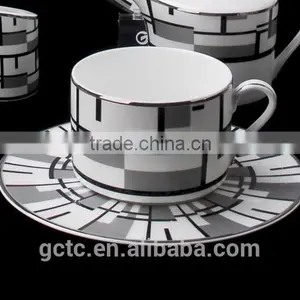 Bone China 15pcs Tea Set With Geometric Figure thumbnail-5