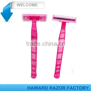 D211L Twin Blade Lube Strip Plastic Handle Shaving Razor thumbnail-2