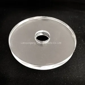 Laser Drilling Circular Clear Quartz Plate Sheet With Hole Optical Quartz Glass Plate Disc thumbnail-4