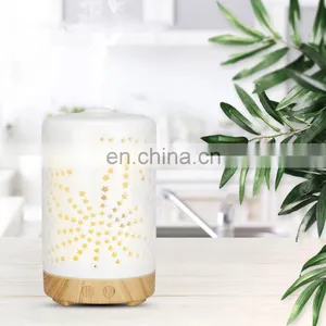 Ultrasonic Diffuser For Essential Oil White Ceramic Aromatherapy Diffuser 7 Color Changing Light thumbnail-1