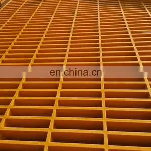 Anti-slip Fiberglass Grille Anti-corrosion Walkway E-glass Plastic Composite Molded Car Wash Grate Flooring FRP Grating thumbnail-1